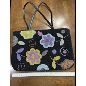 Another Y&S Floral Beaded Handbag Purse Vintage